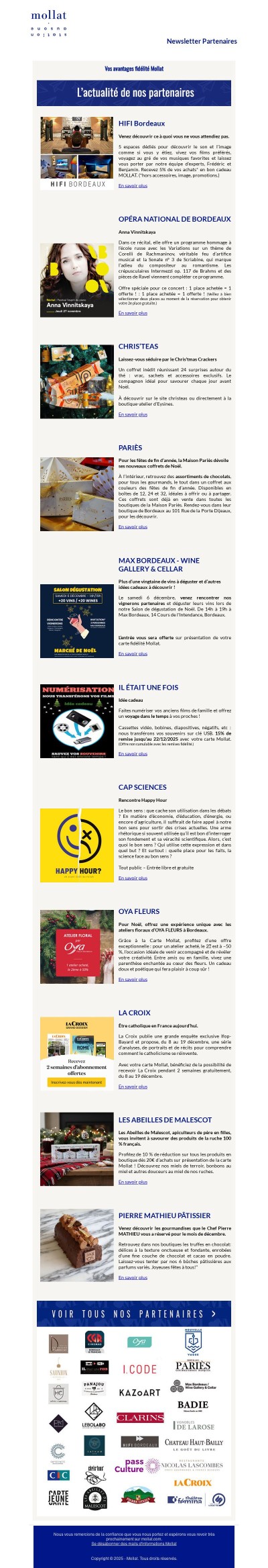 Newsletter Partenaires de novembre