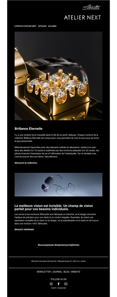 Diamants cultivés en laboratoire dans le respect du développement durable et or 18 carats