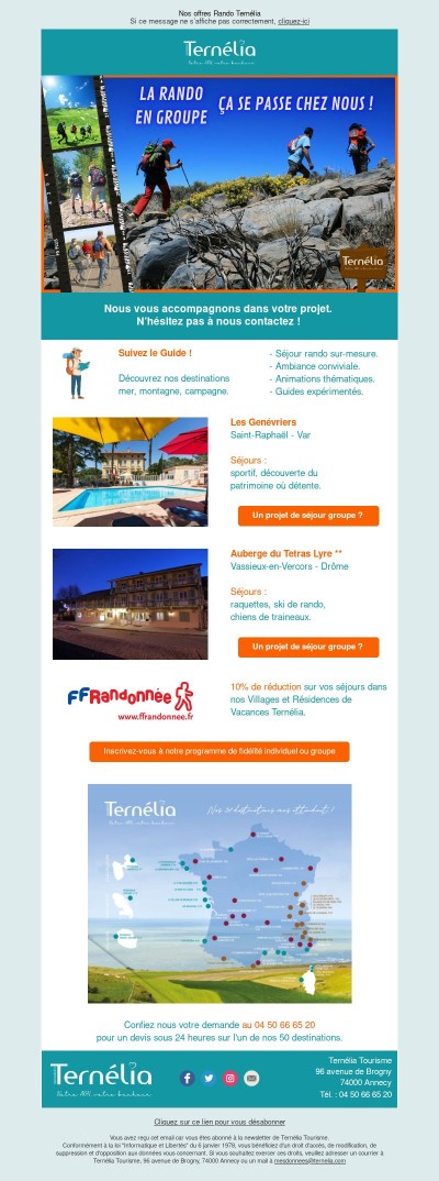 Nos offres Rando Ternélia