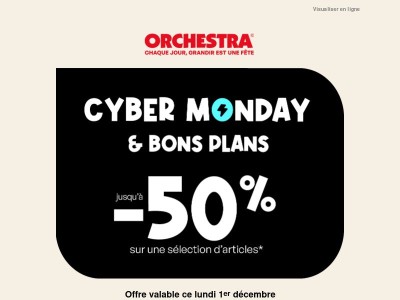 Cyber Monday : des offres jusqu’à -50% 🎉