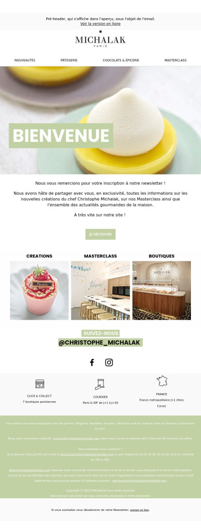 Bienvenue dans l'univers gourmand du chef Christophe Michalak !