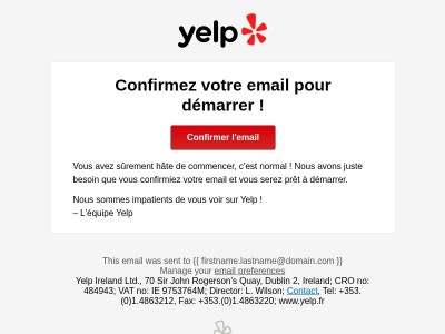 Veuillez confirmer votre email