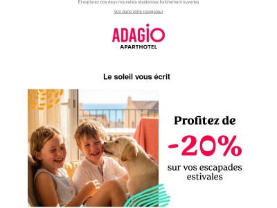 ☀️ L'été est à vous : profitez de -20 % !
