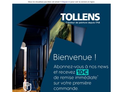 Bienvenue ! 10€ offerts pour les abonnés