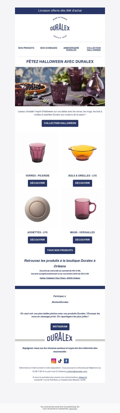 Frissonnez avec Duralex !