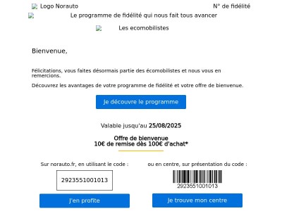 Bienvenue dans le programme de fidélité Les écomobilistes