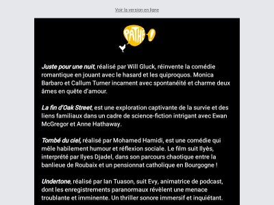 La semaine du 12 août au cinéma
