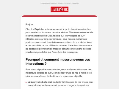 Du nouveau dans nos communications