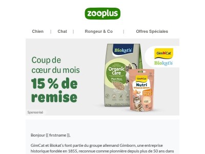  {{ firstname }}, 🏆 Marque du Mois : Gim Cat & Biokat's