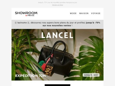 LANCEL, ROUGEGORGE, CENTER PARCS et de nombreux bons plans jusqu'à -70% vous attendent ! 📢