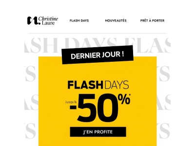 🚨 Dernier jour pour les Flash Days 🚨