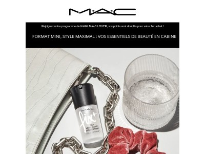 Découvrez nos essentiels M·A·C au format voyage