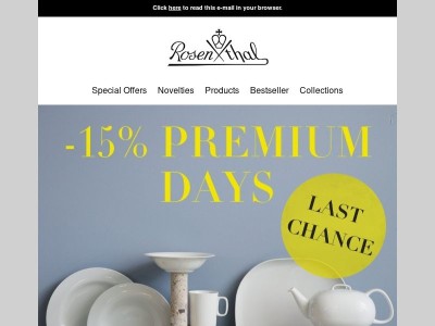 Last chance: Rosenthal Premium Days end today