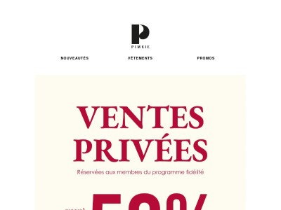 Ventes Privées : jusqu'à -50% sur une sélection*