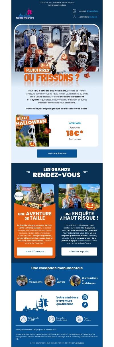 Vivez un halloween monumental !