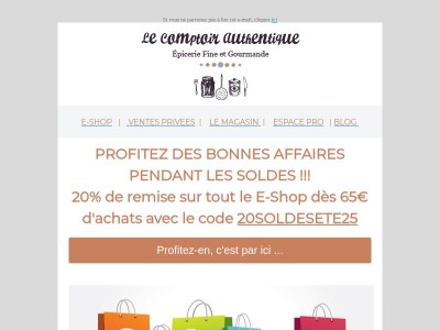 Profitez des soldes au Comptoir Authentique !!!