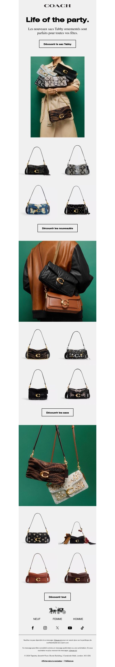 Nouveaux sacs Tabby spectaculaires