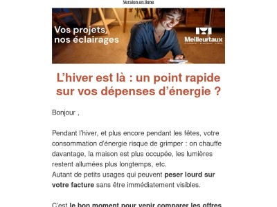 L’hiver est là : un point rapide sur vos dépenses d’énergie ?
