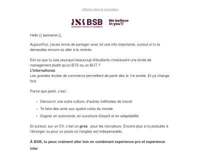 [Phase complémentaire] Qui dit Grande Ecole, dit international