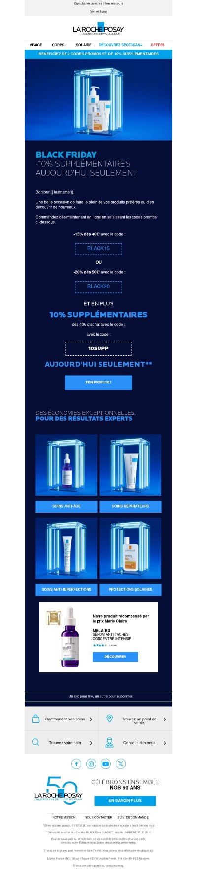 BLACK FRIDAY : Bénéficiez de 10% supplémentaires aujourd'hui seulement