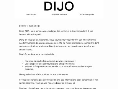 Mise à jour concernant le suivi de nos emails