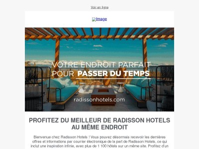 Bienvenue chez Radisson Hotels !