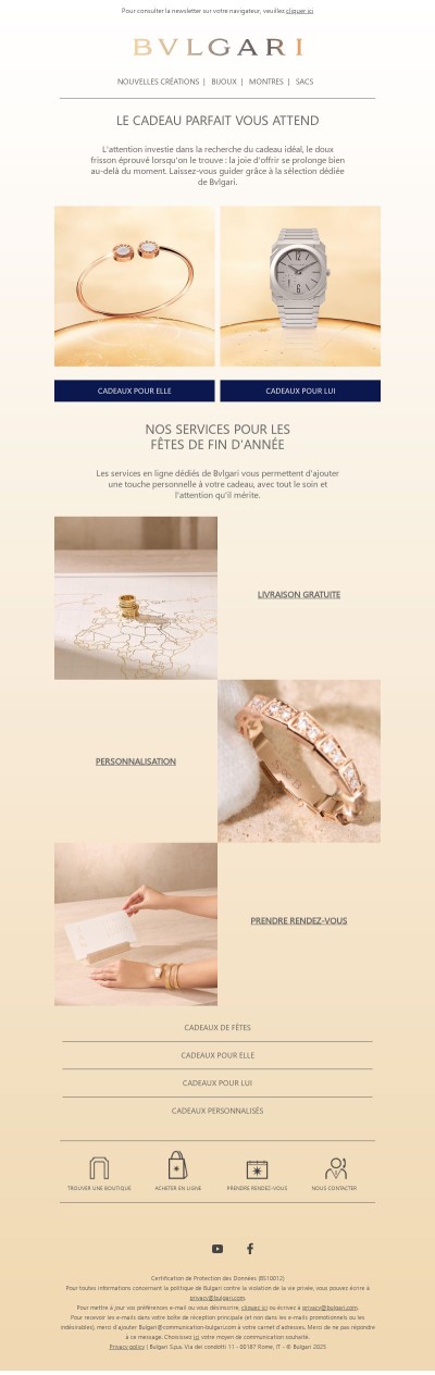 Nos services spécialement conçus pour les fêtes de fin d'année