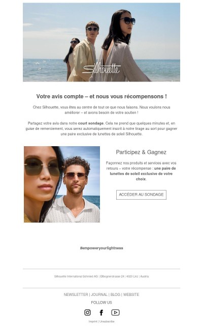 Votre avis compte – et nous vous récompensons !