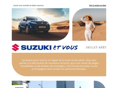 L'été en Suzuki : Cap sur l'aventure