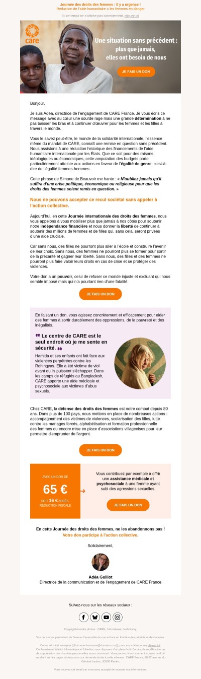 Journée des droits des femmes : il y a urgence !