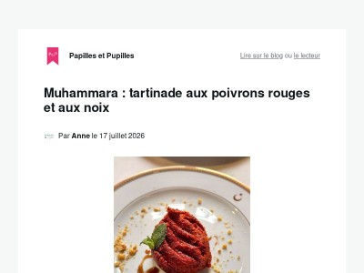 Muhammara : tartinade aux poivrons rouges et aux noix