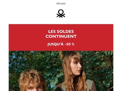 Les Soldes continuent : jusqu’à -50 %