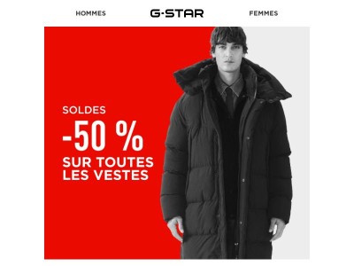 Rappel : - 50 % sur toutes les vestes