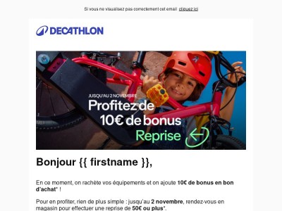 On vous offre 10€ de bonus sur votre reprise