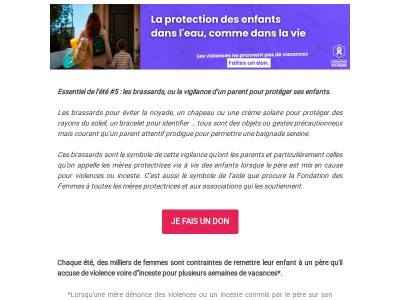 La protection des enfants dans l'eau, comme dans la vie