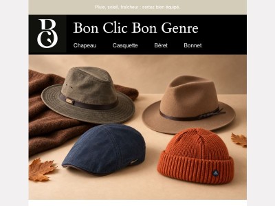 🍂 OUTDOOR — Chapeaux, casquettes et bonnets pour l’automne