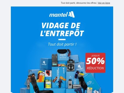 Vidage de l'Entrepôt : Jusqu'à 50 % de réduction 🚨
