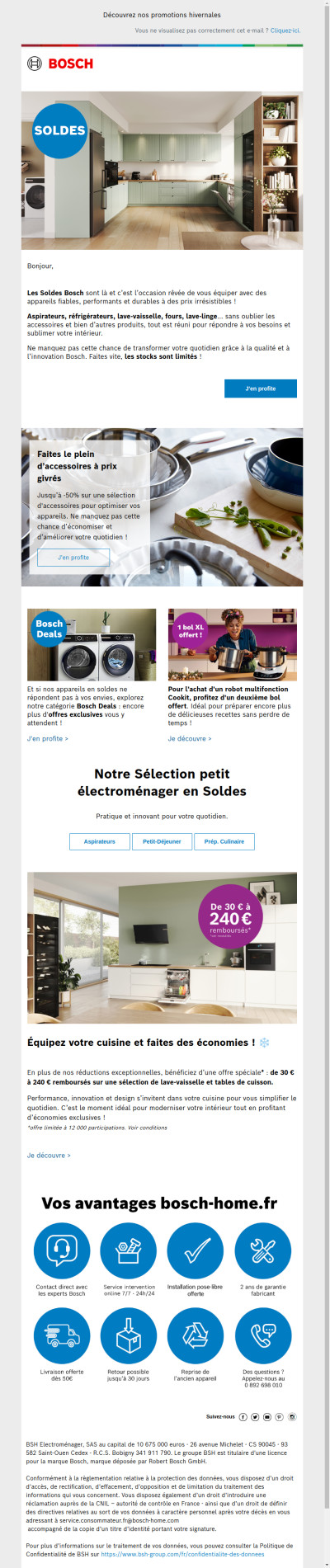 ❄️Soldes d'hiver chez Bosch électroménager