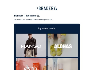 Les ventes du mois