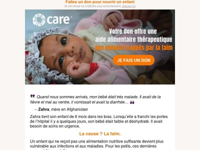 Faim : la vie des enfants en danger !