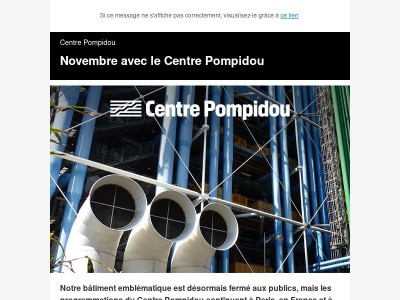 Le Centre Pompidou, toujours plus près de vous !