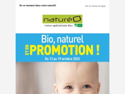15% au rayon bébé bio !