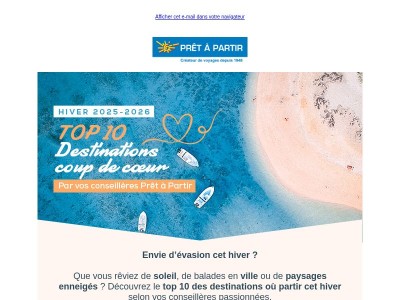 Top 10 des destinations hiver ❄️ 🌴