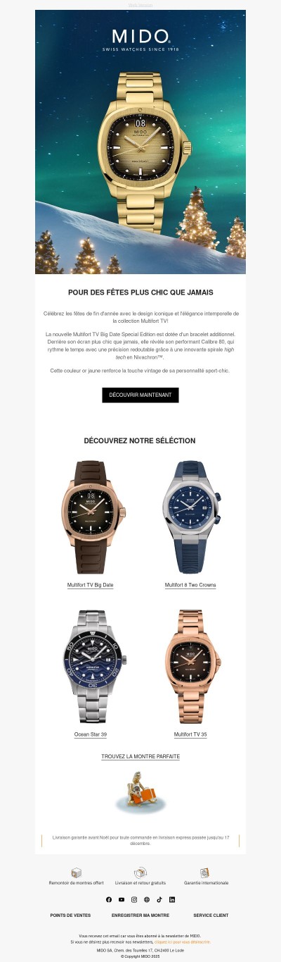 Trouvez la montre parfaite pour les fêtes