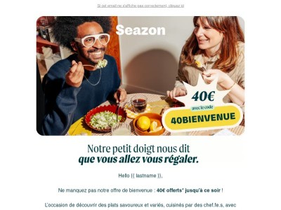 Votre code expire ce soir. ⏰