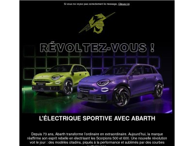 Profitez des offres Abarth sans conditions et SANS APPORT !