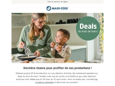 Dernière chance pour profiter de nos promotions ! ⏰