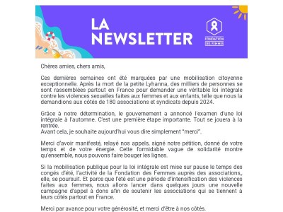 En juillet, continuons de lutter ! 🌞
