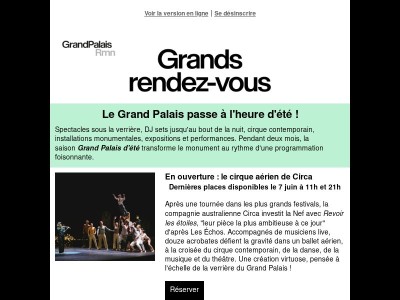 Grand Palais d’été 2026 : le programme est lancé !