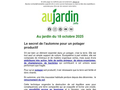 Au jardin du 18 octobre 2025